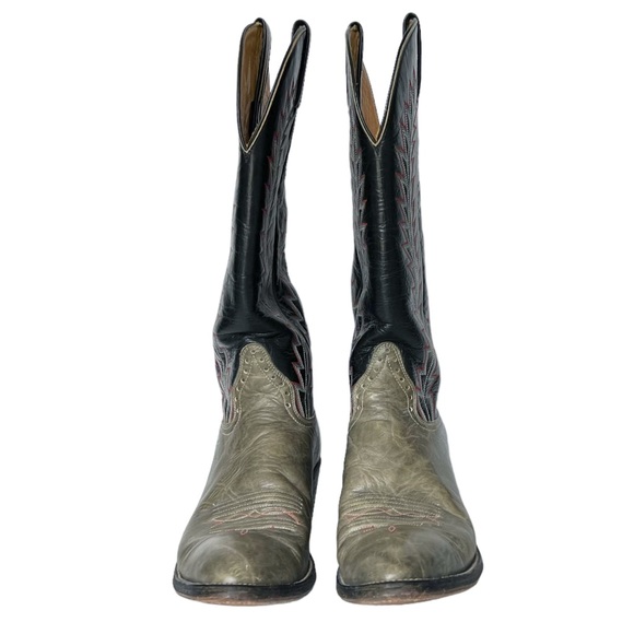 Hondo Stitched Leather Western Cowboy Boot | 8.5 - Picture 4 of 11